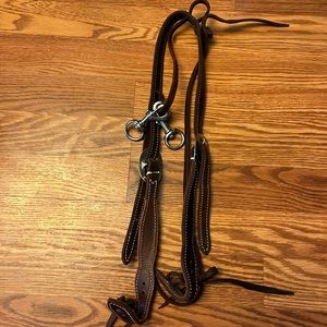 Western leather headstall used